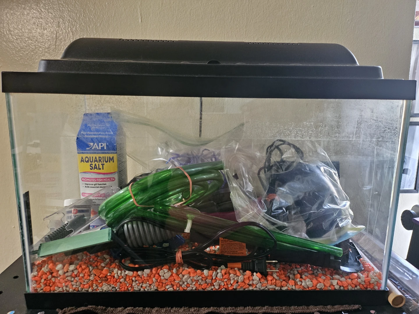 10 gallon fish tank with accessories
