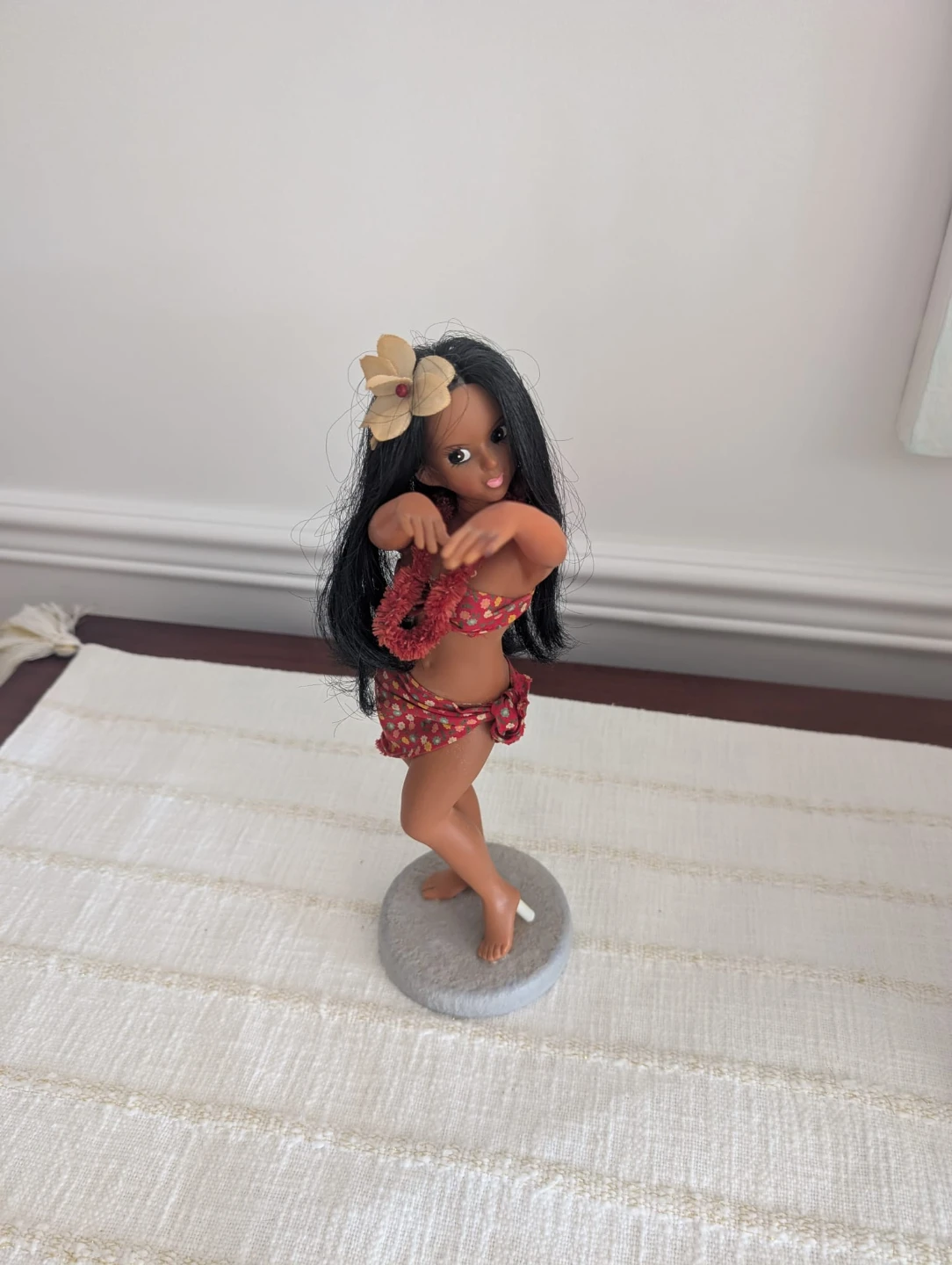 Vintage Tiki Hawaiian Hula Dancer Doll - tiki bar