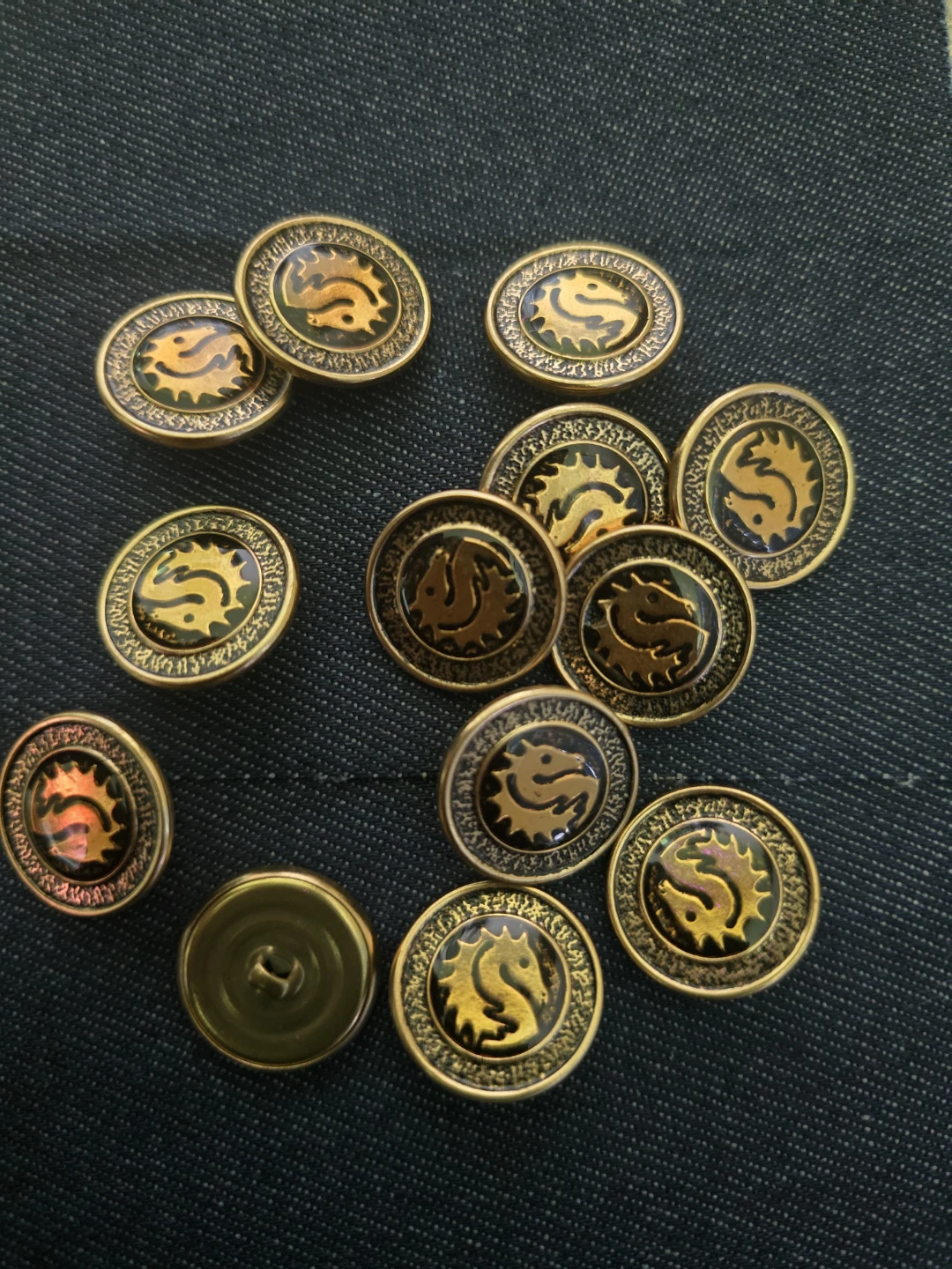 Set of 12 Decorative Buttons - Dragon Motif - photo 2