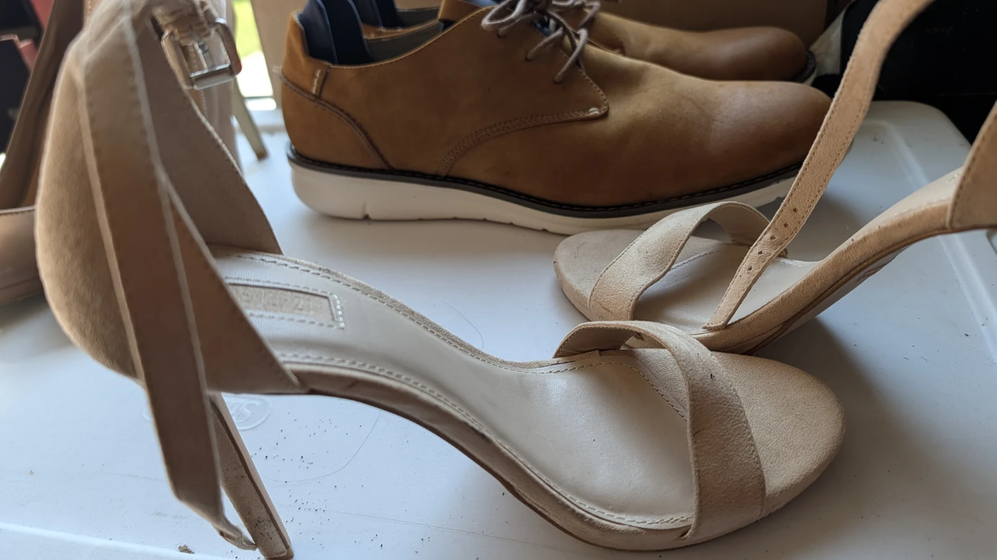 Forever 21 Beige Suede Ankle Strap Heels - photo 2