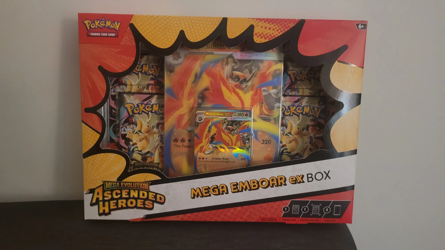 Pokemon Ascended Heroes Mega Emboar EX Box