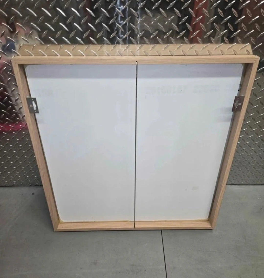 Modern Square Light Wood Wall Mirror (24" x 24") ✨ - photo 4