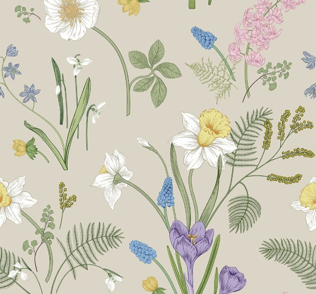 Colorful Wildflowers Botanical Peel & Stick Wallpaper 12"x118"