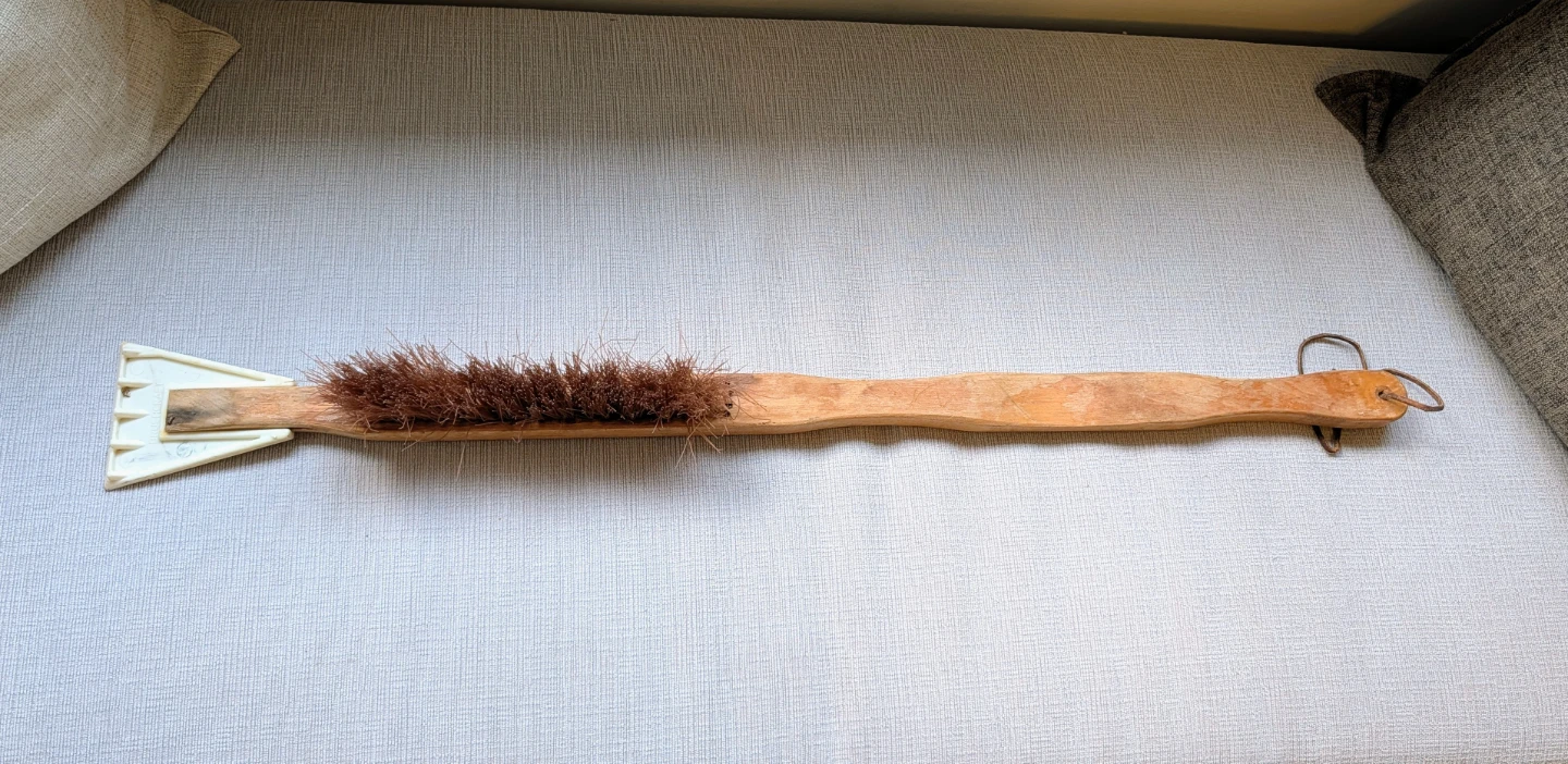Wooden Snow Brush with Ice Scraper - photo 2