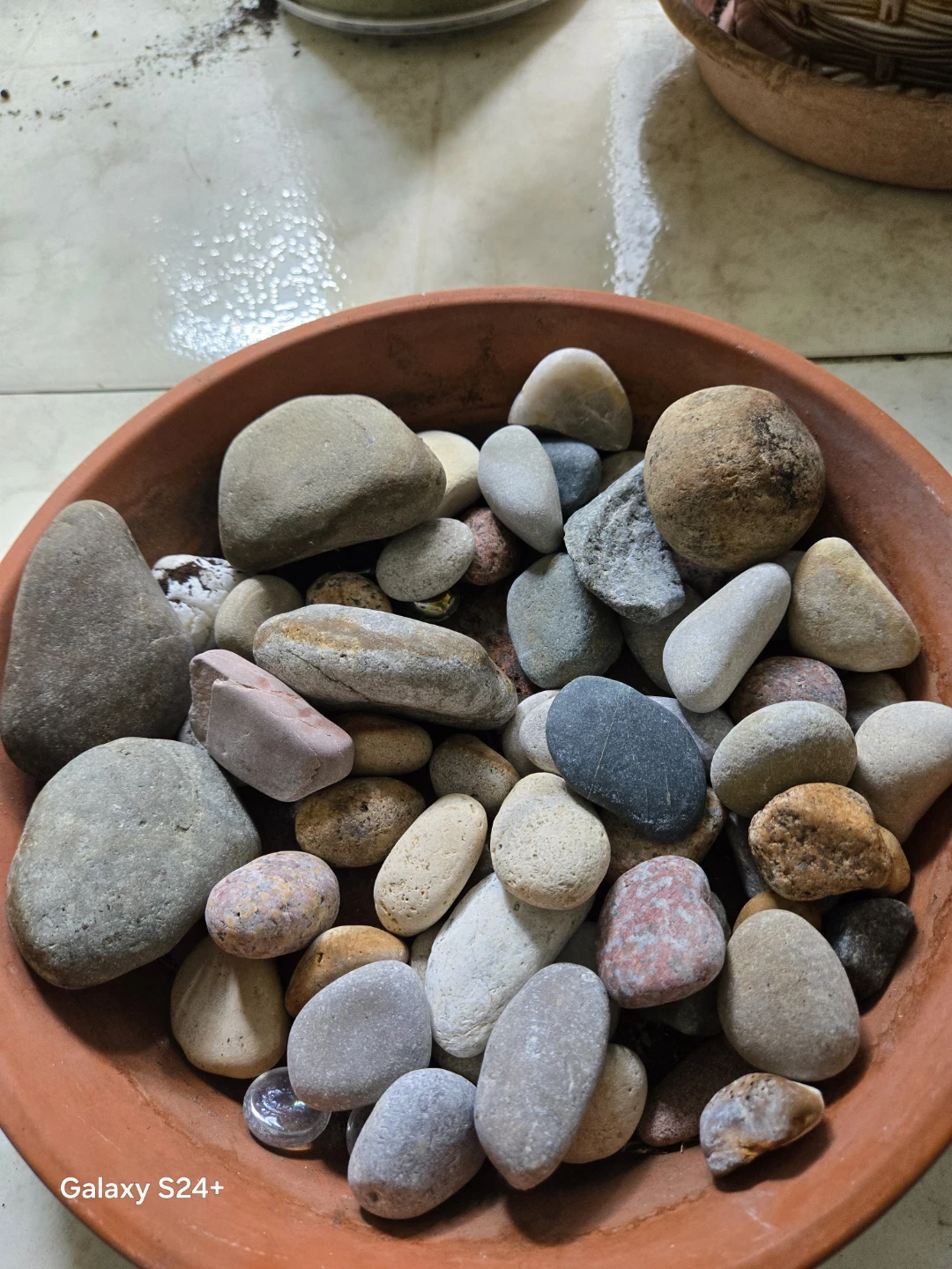 Decorative River Rocks Bowl