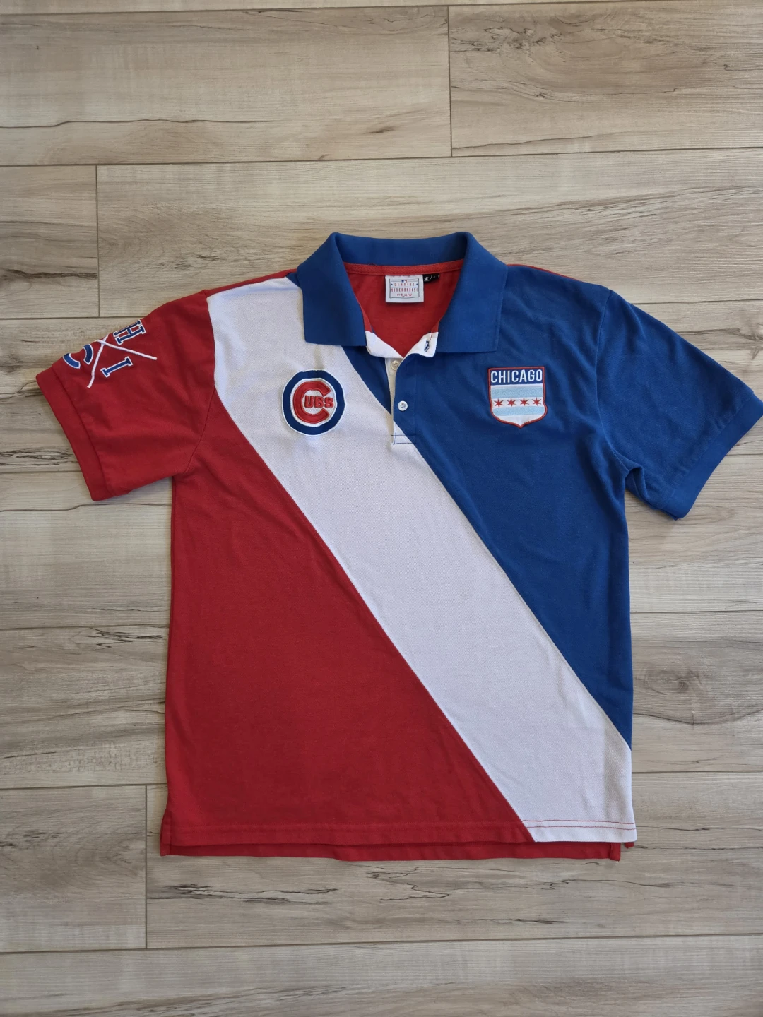 Chicago Cubs MLB Polo Diagonal Stripes Size L