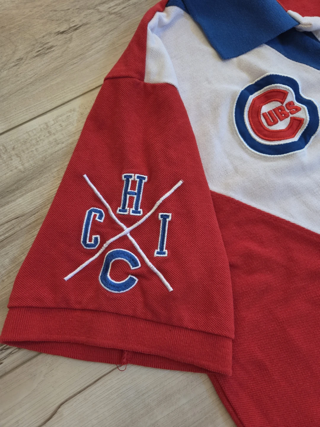 Chicago Cubs MLB Polo Diagonal Stripes Size L - photo 3