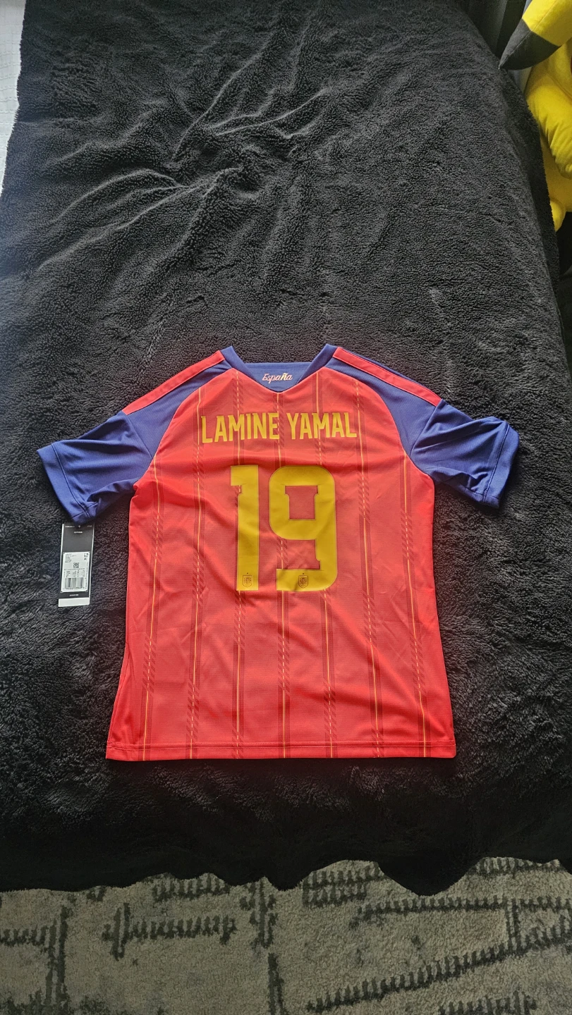 Bramd New Adidas Spain Lamine Yamal 19 Soccer Jersey - photo 2