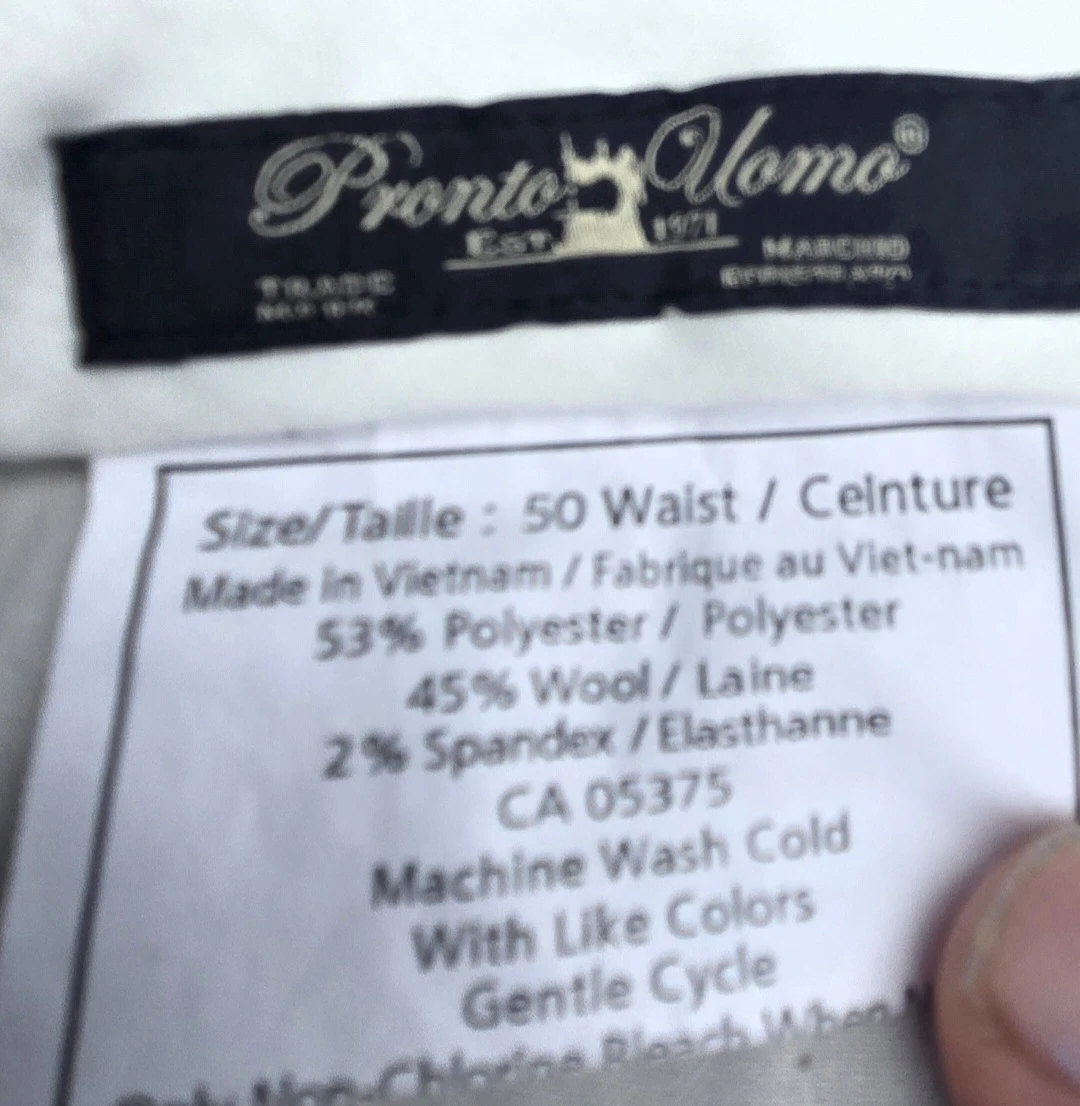 Men's Pronto Uomo dress pants. Light green.  50x31 - photo 2
