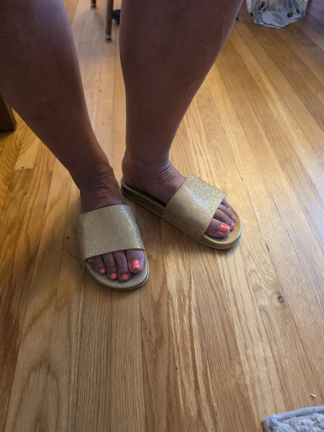 Rosdan Women's Gold Slide Sandals - photo 2