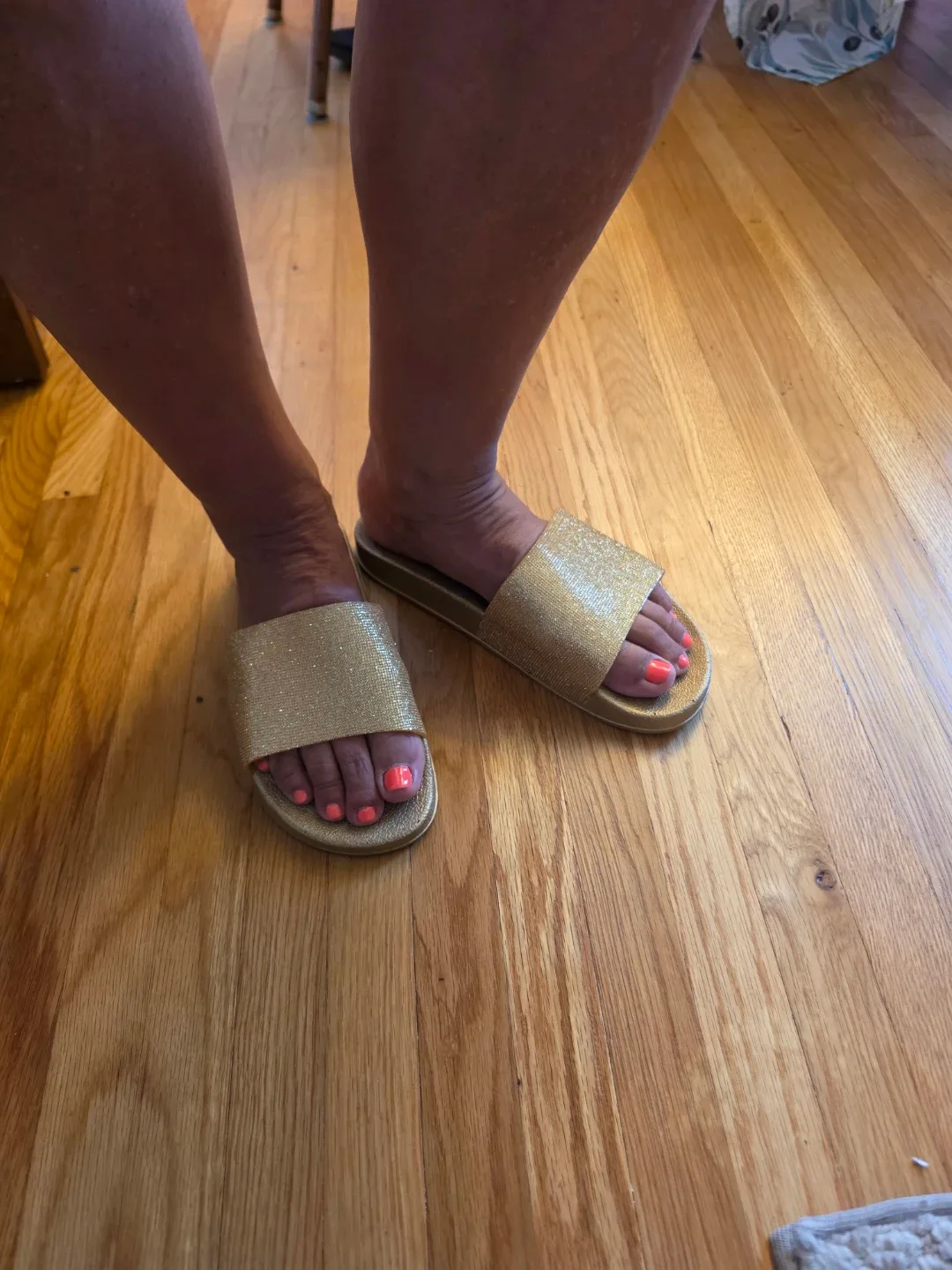Rosdan Women's Gold Slide Sandals - photo 2