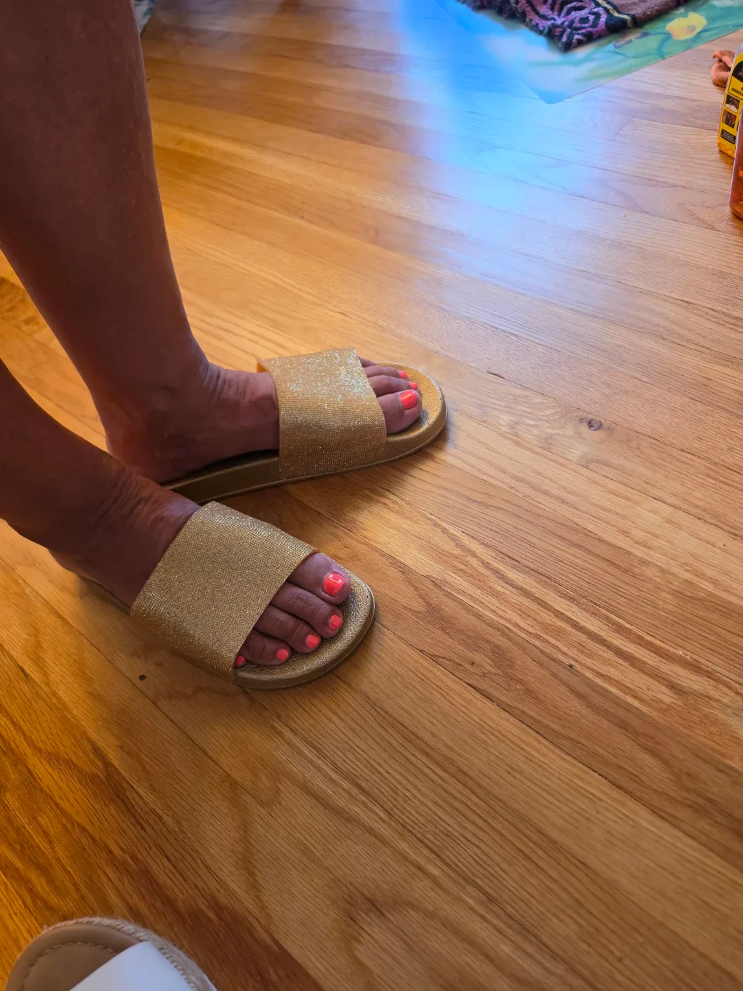Rosdan Women's Gold Slide Sandals - photo 3