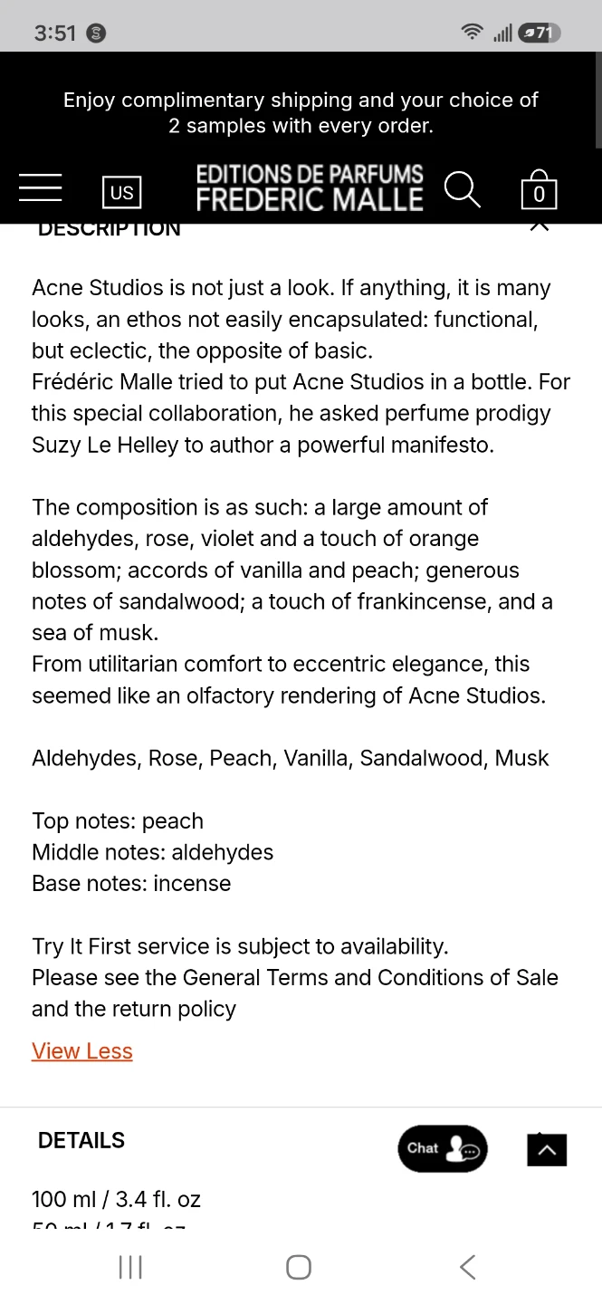 Acne Studios x Frederic Malle Eau de Parfum Sample - photo 4
