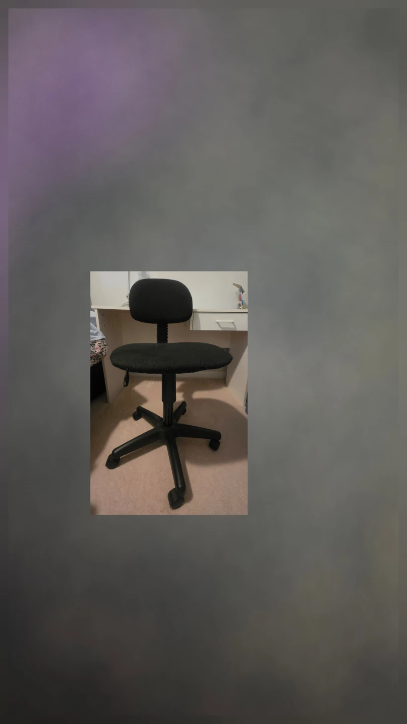 Simple white desk with chair - photo 2