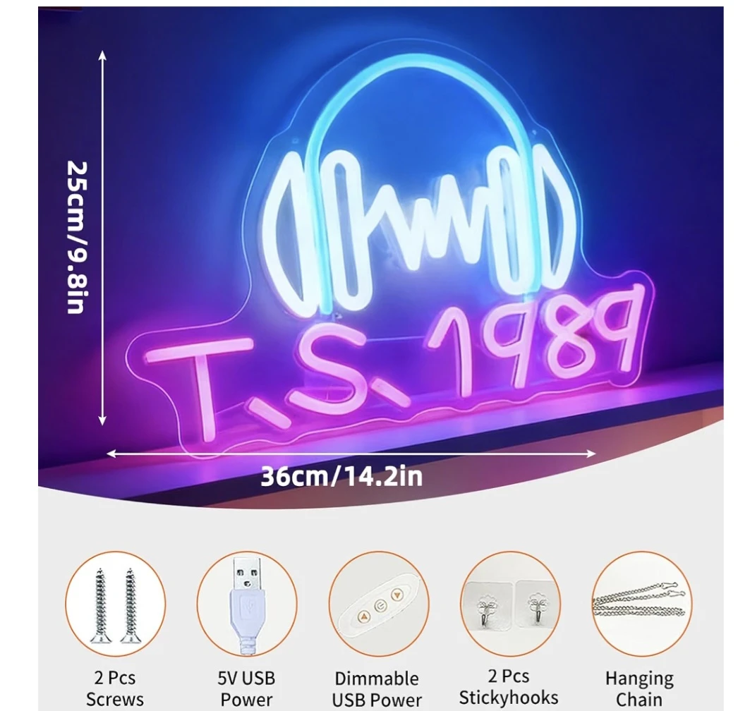 T.S. 1989 LED Neon Sign - photo 2