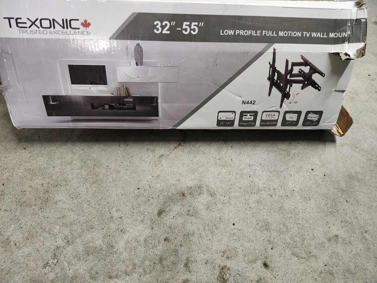 Texonic Low Profile Full Motion TV Wall Mount 32"-55"