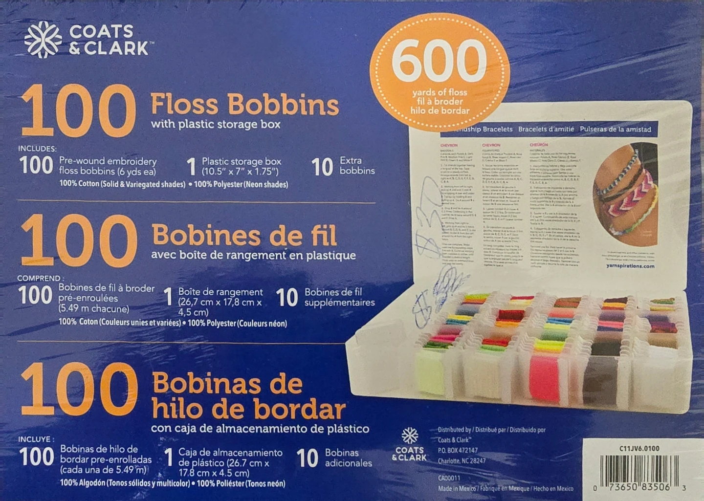 Coats & Clark 100 Floss Bobbins Kit