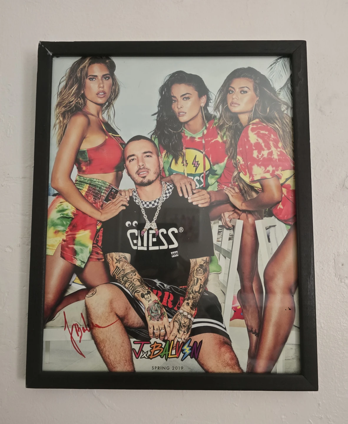 2019 Guess Spring Collection Signed Poster by J.Balvin.