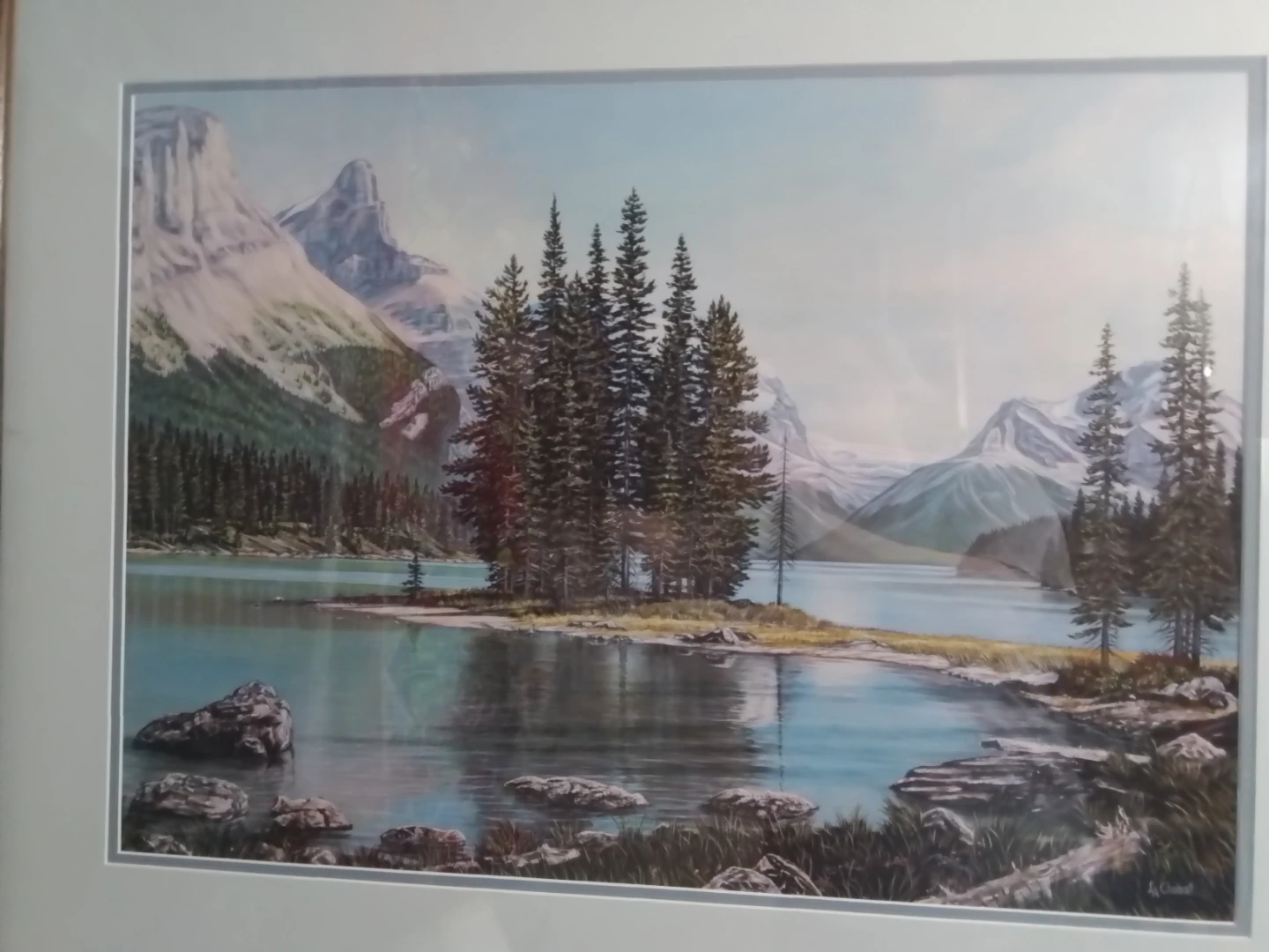 Framed Landscape Painting by L. A. Chabot - photo 2