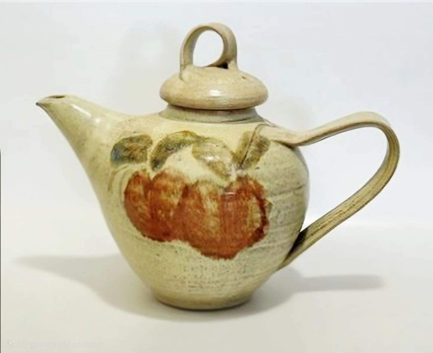 RARE FIND! 🍎 Canadian Artist Signed Large Vintage Teapot