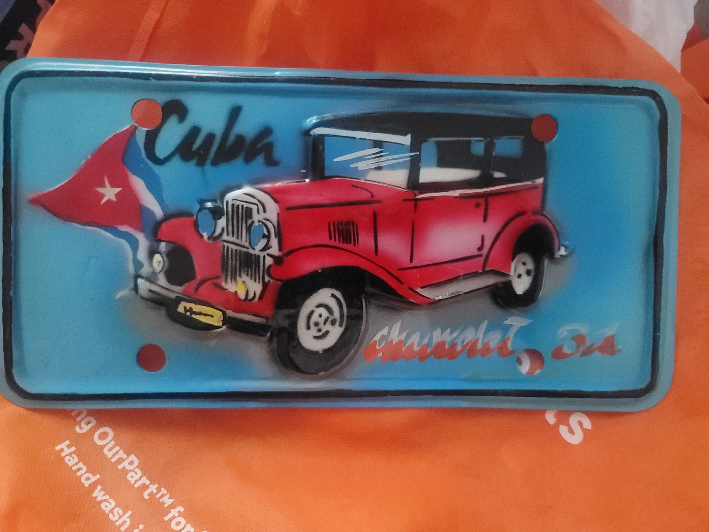 Chevrolet 34 Replica License Plate with Cuba Design