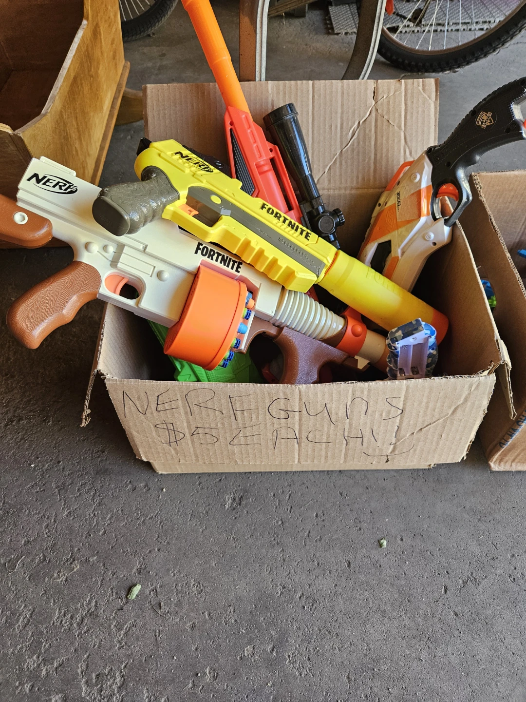 Box of nerf guns