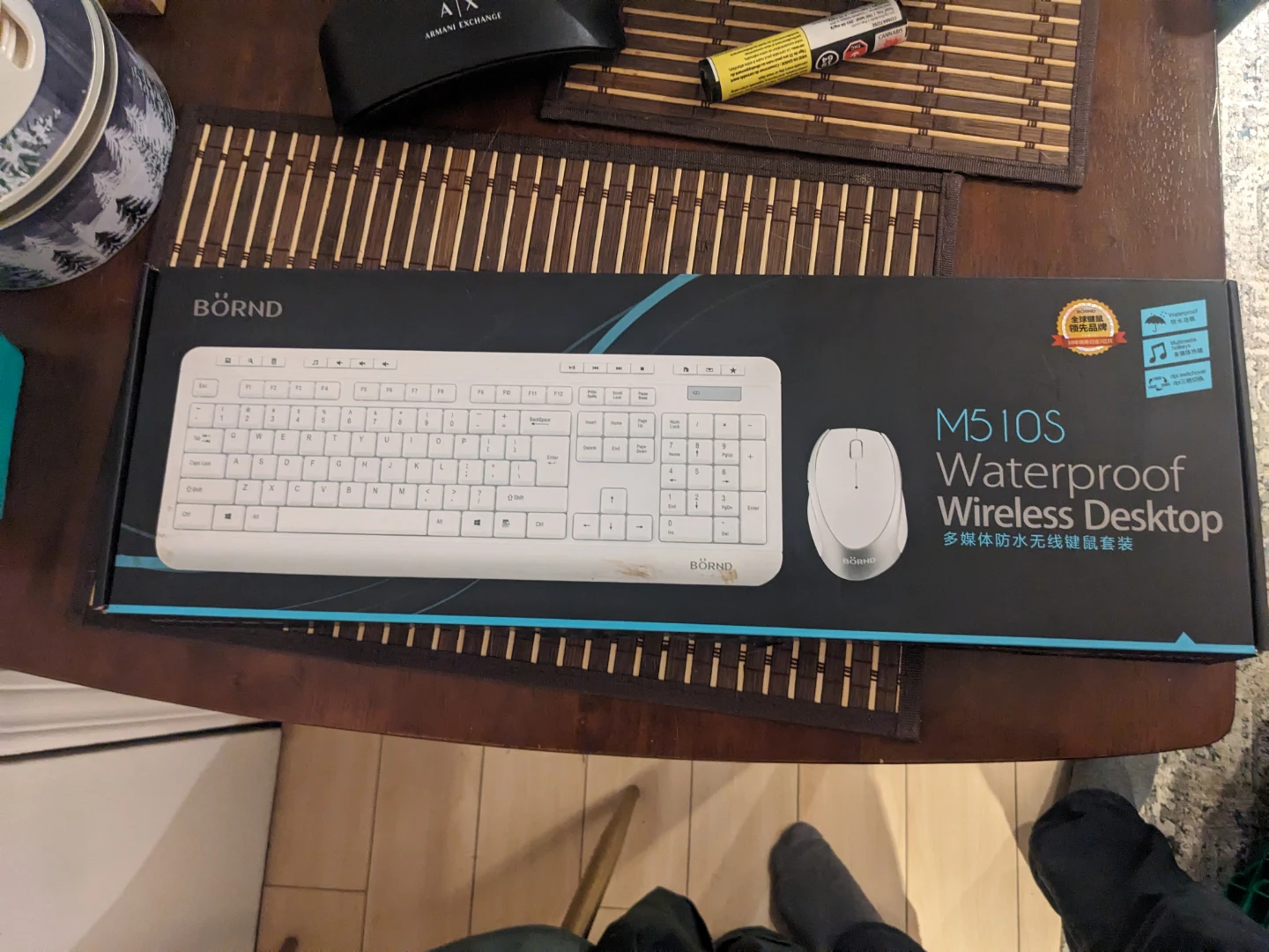 BORNED M510S Waterproof Wireless Keyboard and Mouse Combo