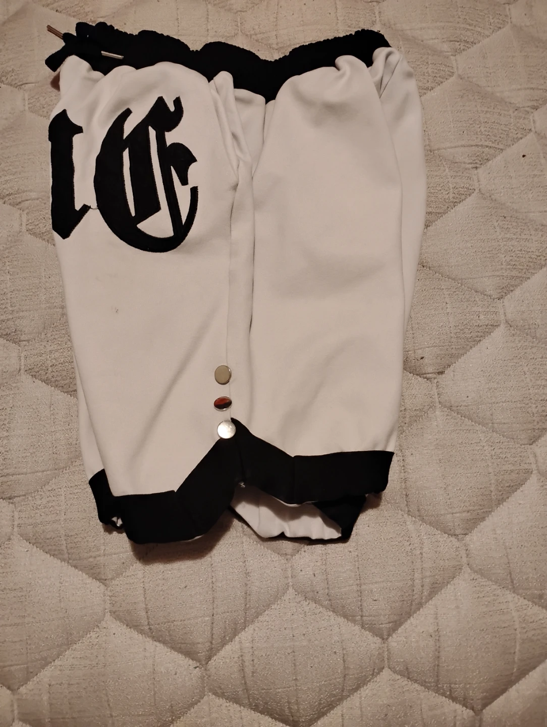 White and Black Shorts