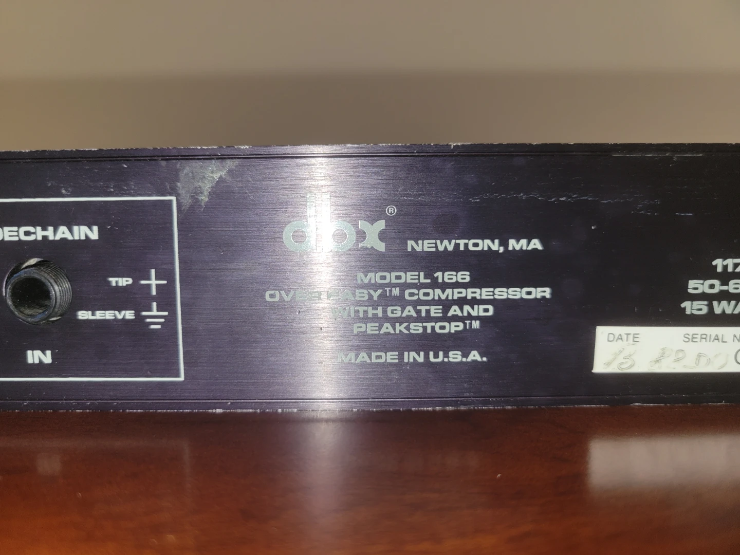 dbx 166 Stereo Compressor / Gate - Made in USA - photo 3