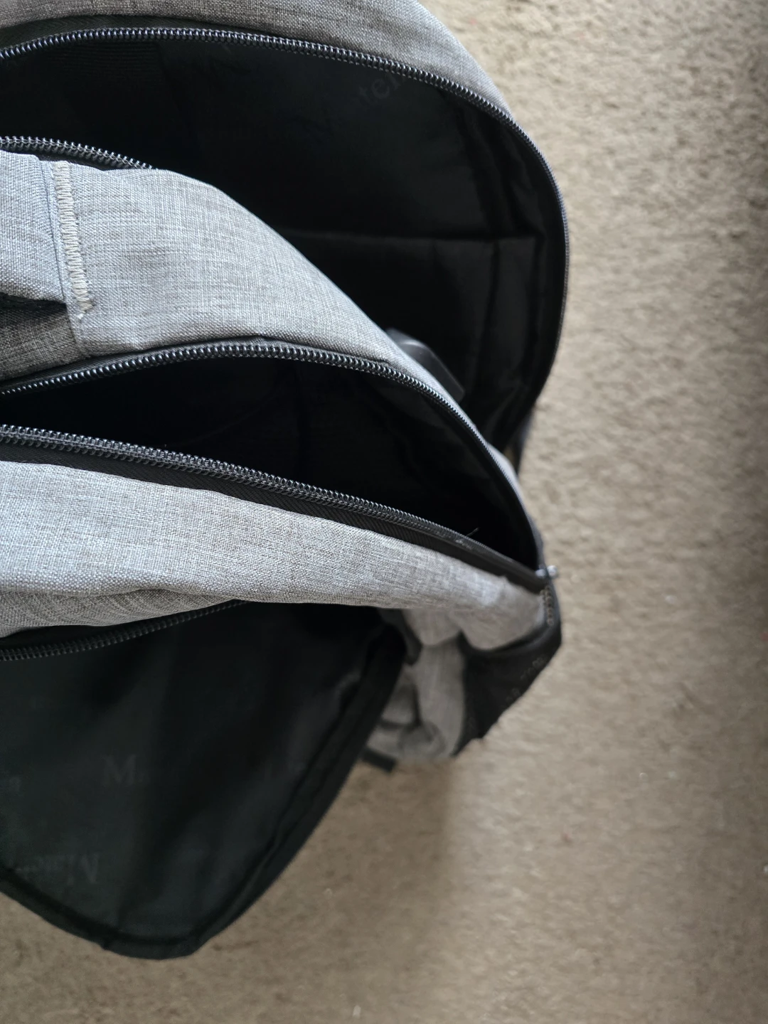 Matein Grey Backpack with USB Charging Port - photo 3