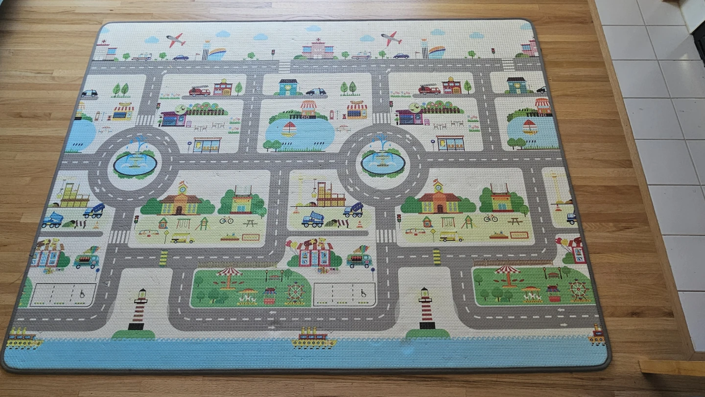 2-sided Alphabet and City Play Mat