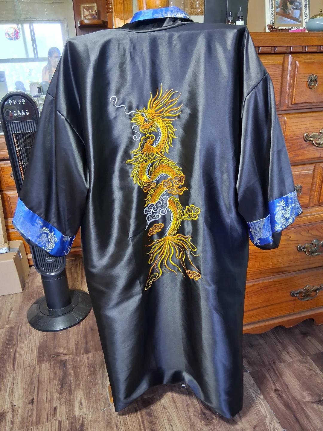 Dragon Print Kimono Robe