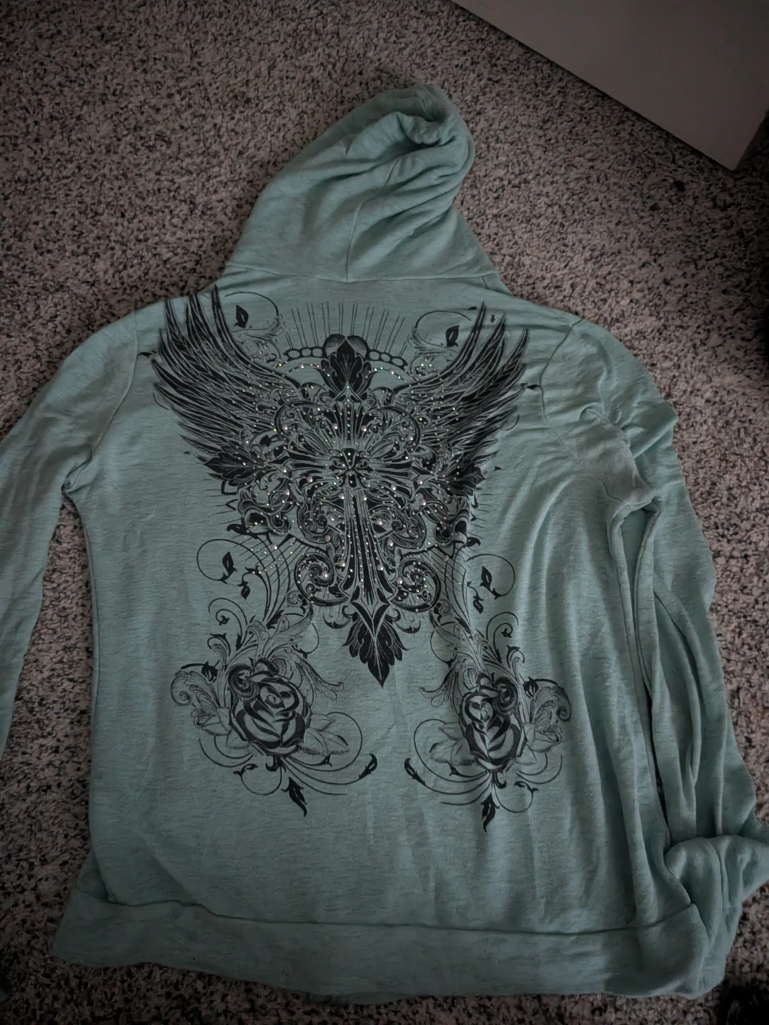Teal affliction type women's sweater - photo 2