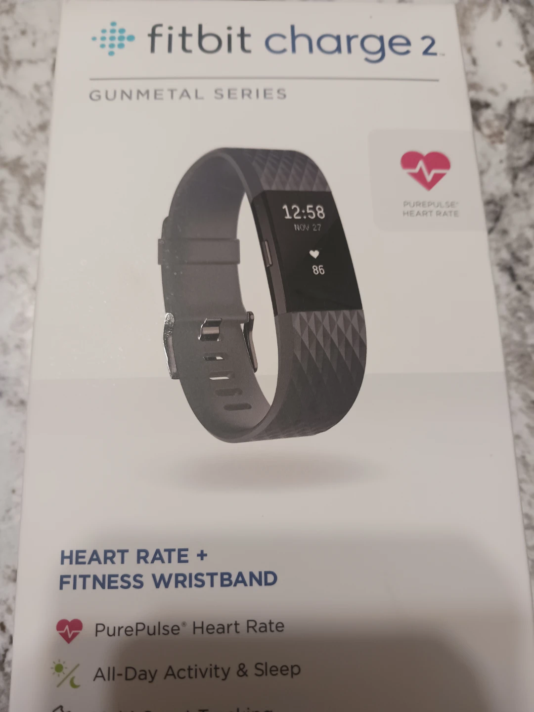 Fitbit Charge 2 Heart Rate + Fitness Wristband - Gunmetal Series