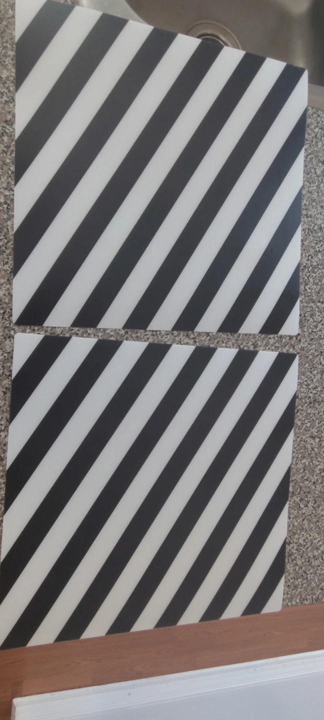 Set of 2 Black and White Striped Placemat