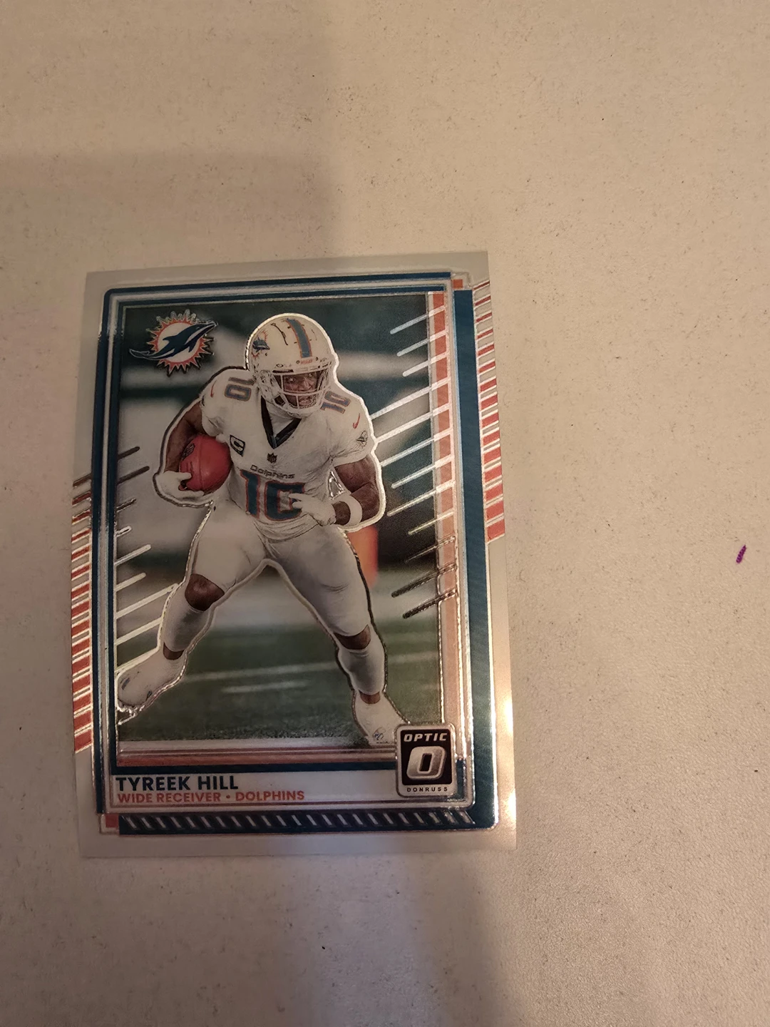 2022 Panini Chrome Optic Tyreek Hill Dolphins Football Card #150
