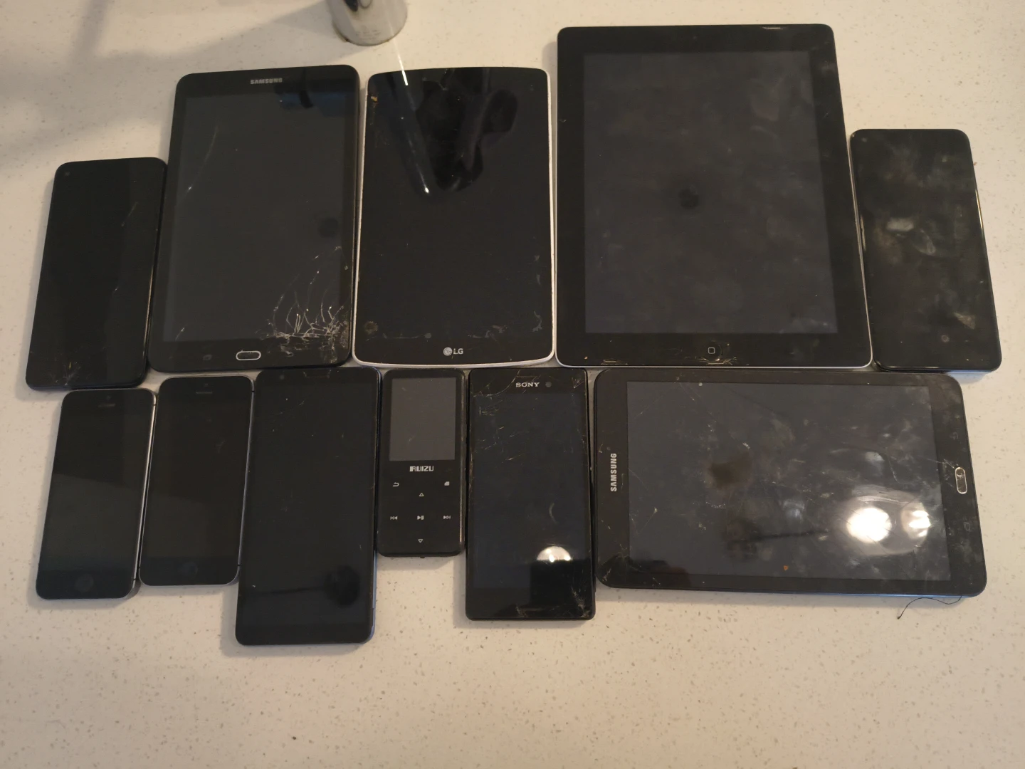 Bundle of various used electronics