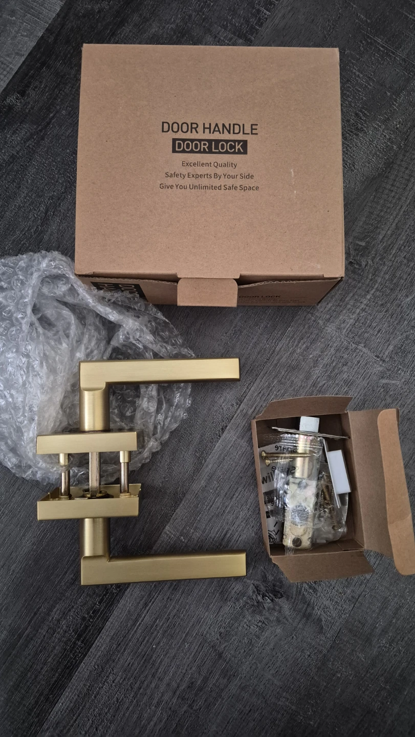 2 Door Handle Door Lock Set 3733SBPS Zinc Alloy