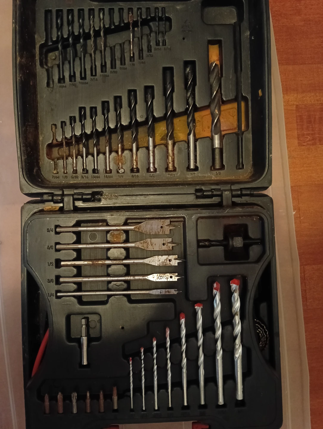 Hammer Drill and Drill Bit Set with Case