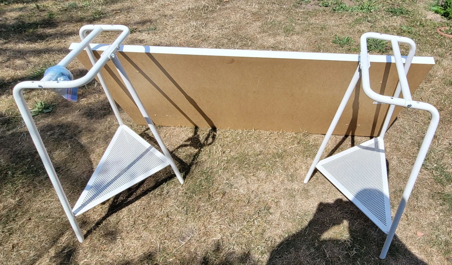 White Desk with White Frame