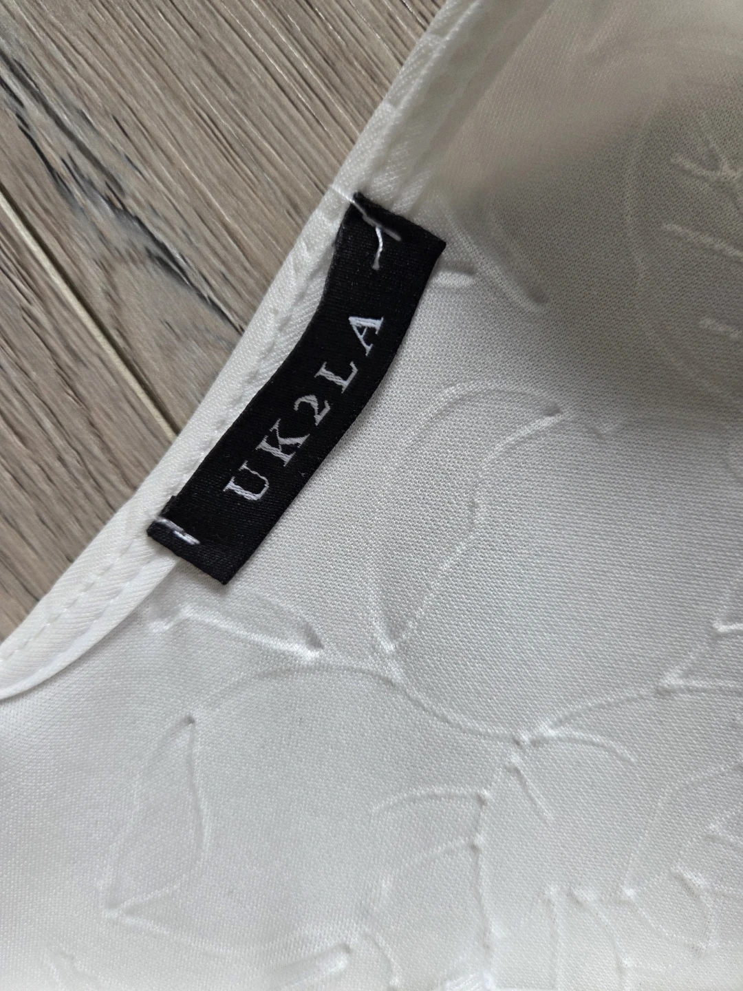 White Peplum Dress with Rose Pattern - photo 3