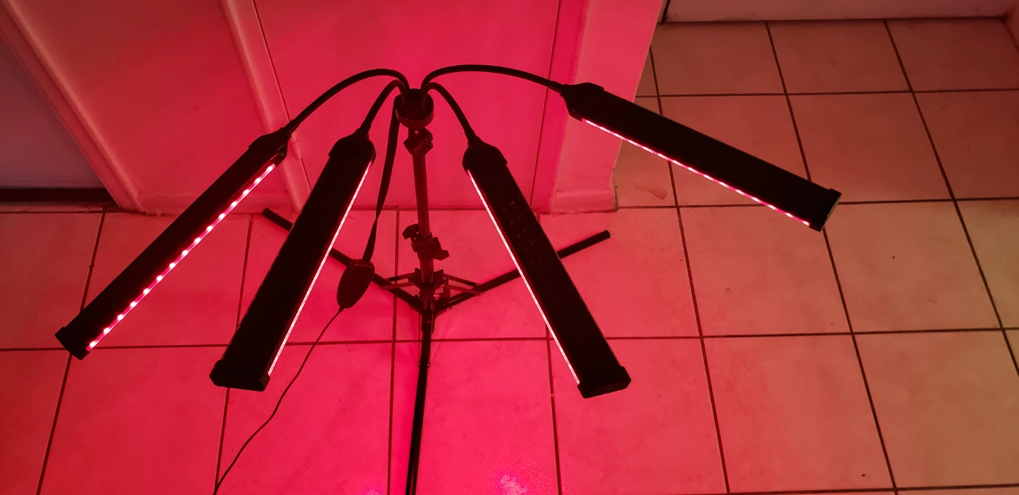 Red Light Lamp with Stand - photo 2