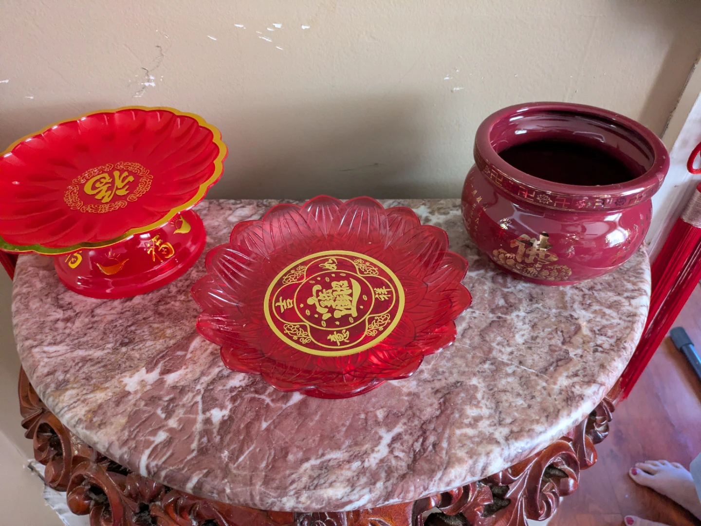 Stone table with Chinese decor - photo 4