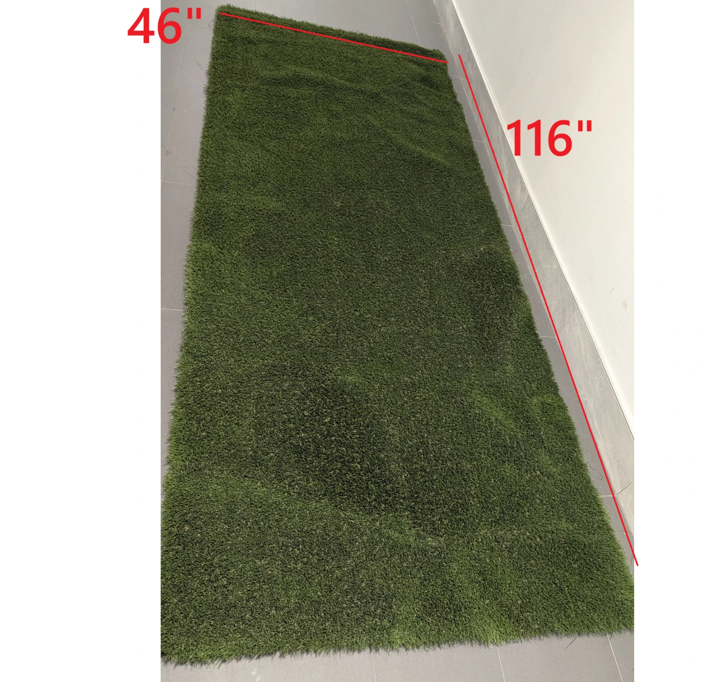 116x46" Artificial Grass Runner Rug Mat Carpet Patio Balcony