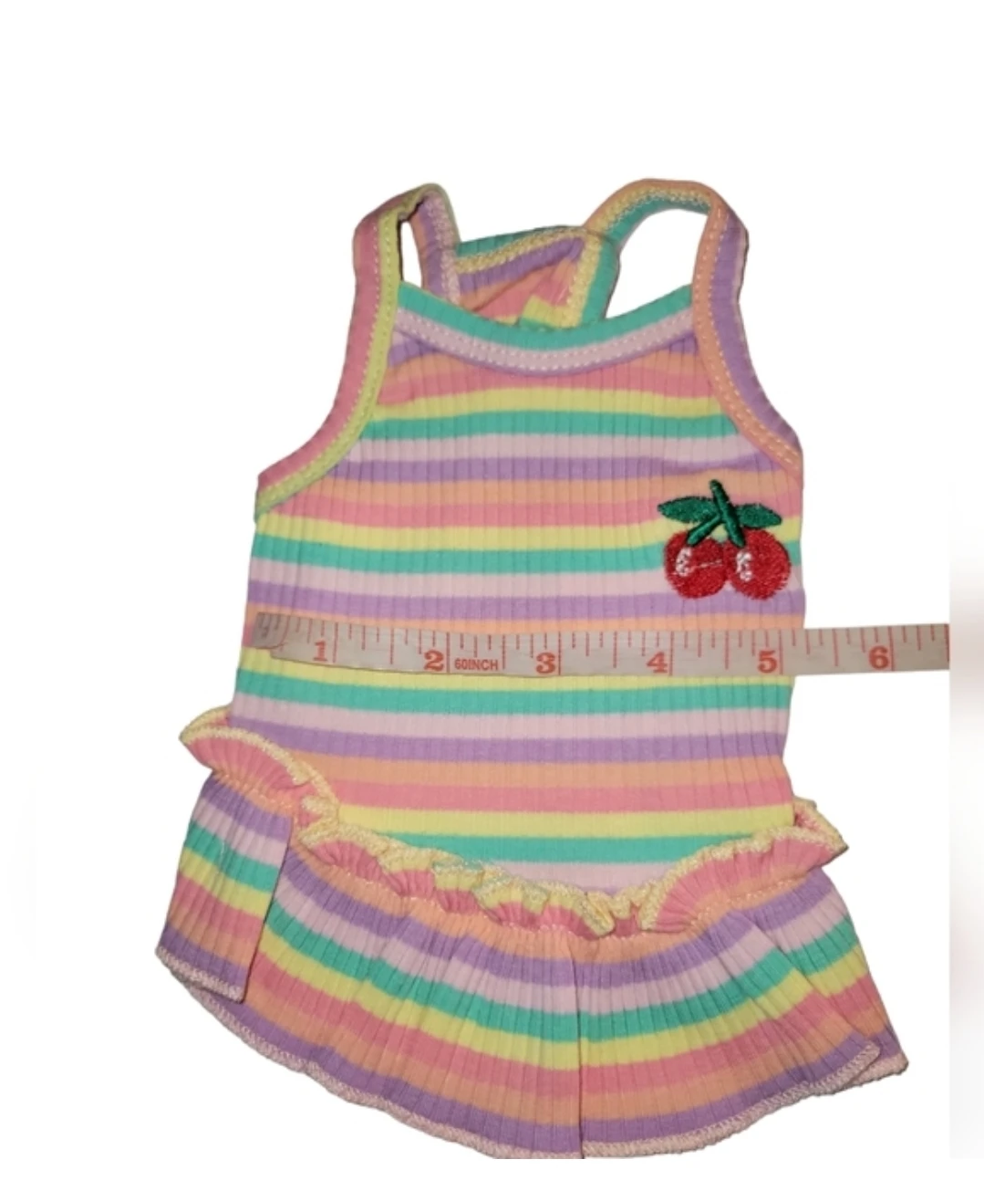 2 Striped Dog Dresses with cherry logo - photo 5