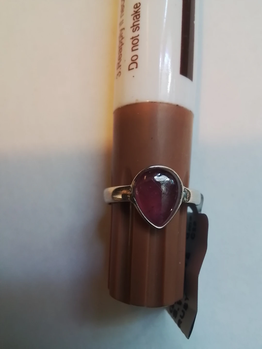Vibrant 2.75 Ct Pear-Shaped Ruby Cabochon Ring
