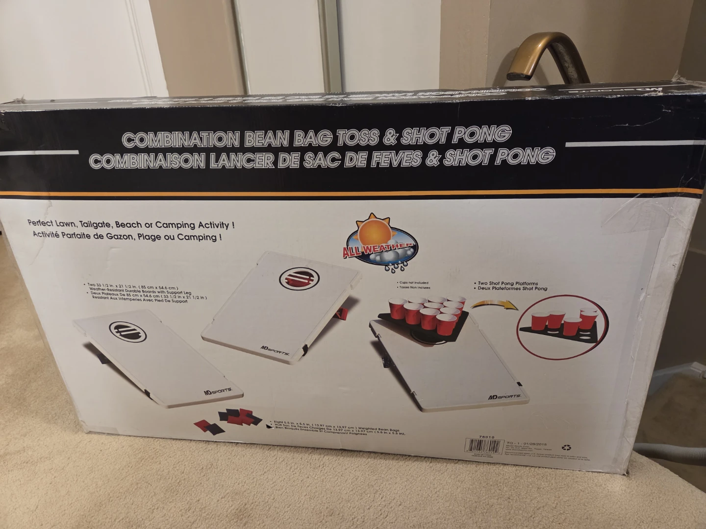 Combination Bean Bag Toss & Shot Pong Set - photo 2