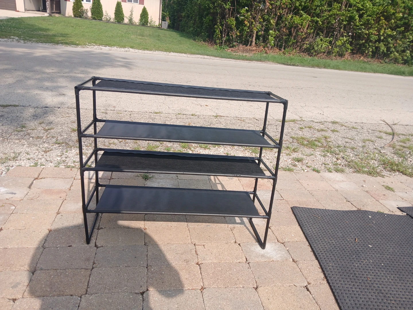 4-Tier Black Shoe Rack Organizer