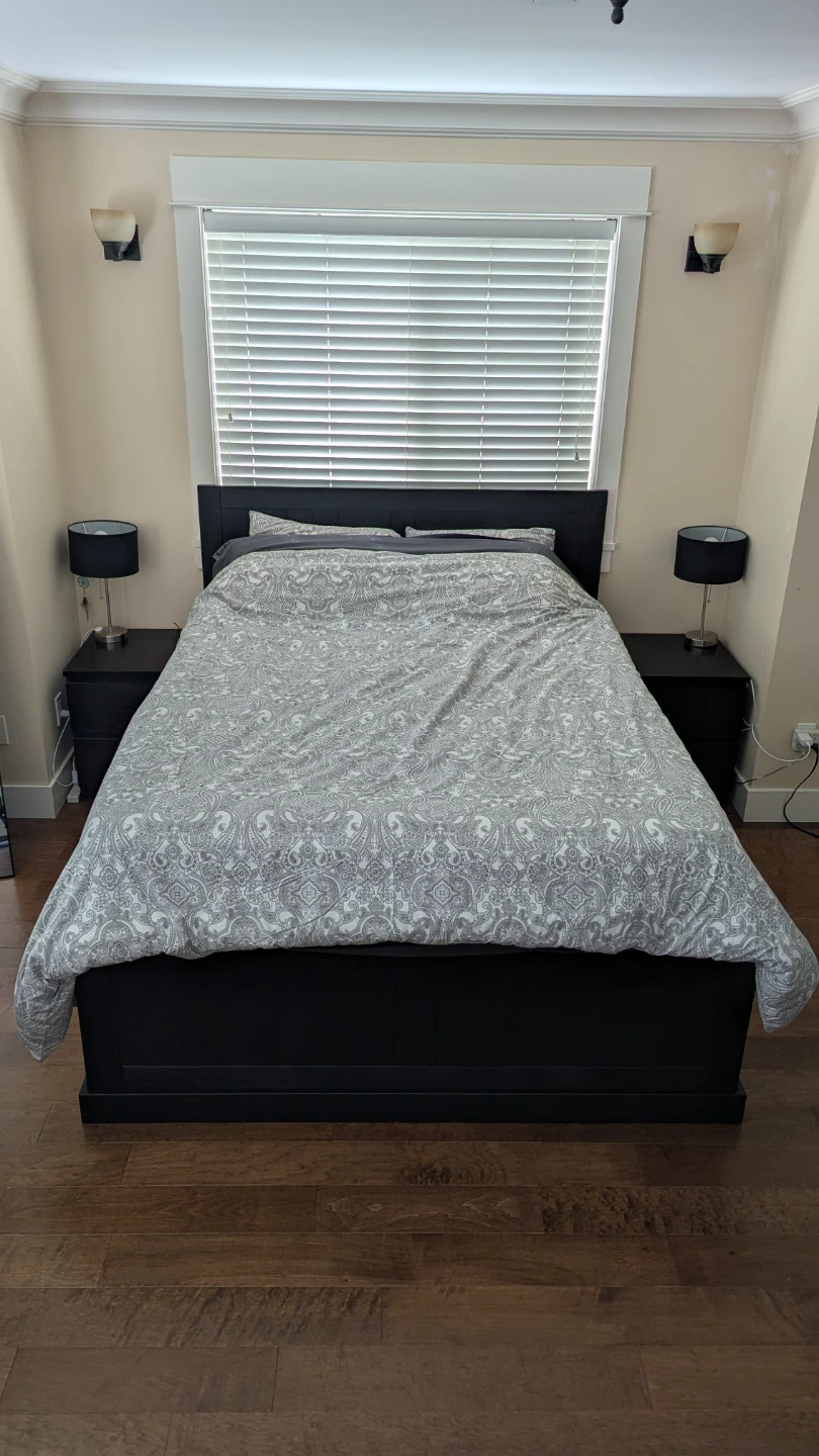 IKEA Fjell Storage Queen Bed Frame with Drawers + Box Spring - photo 2