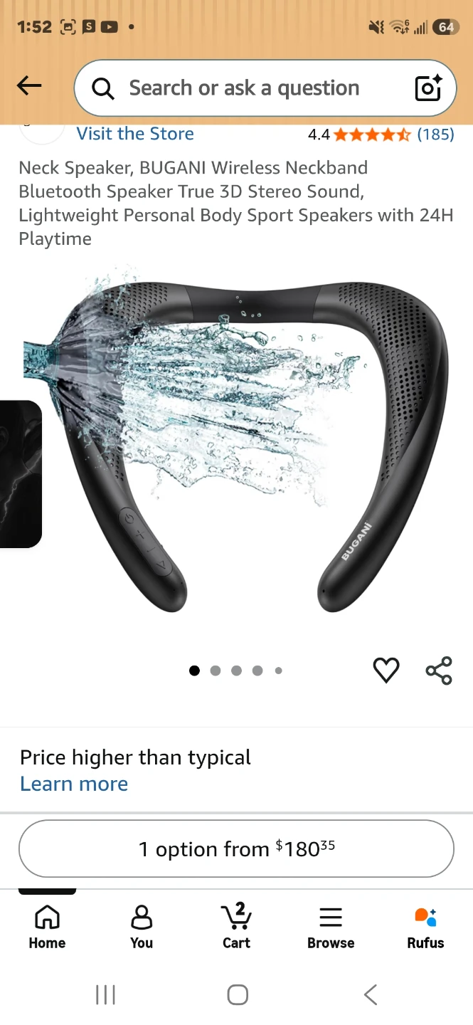 BUGANI Wireless Neckband Bluetooth Speaker